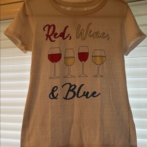 Chemistry Cream Tee with Red, Yellow, and Blue Accents